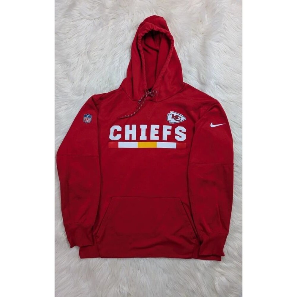 Nike Kansas City Chiefs Hoodie Red Sweatshirt Mens Large Gameday Football NFL